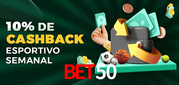 10% de bônus de cashback na bet50