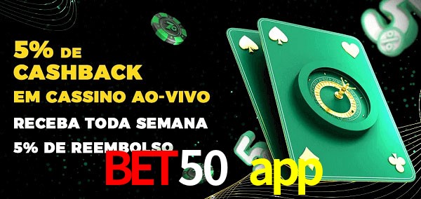 Promoções do cassino ao Vivo bet50 app